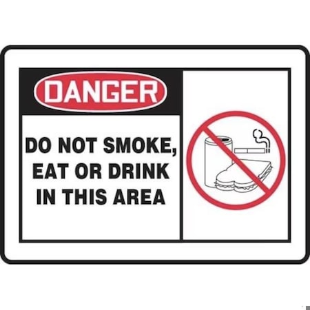 Accuform OSHA DANGER SAFETY SIGN NO SMOKING MSMK006VS MSMK006VS